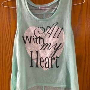 Olive Colored Cute Charlotte Russe Tank Top